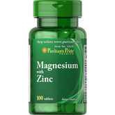 Magnésio com Zinco 266 mg 10 mg Magnésio com Zinco 100 Cápsulas PURITAN'S PRIDE